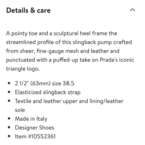 Prada Women’s Mesh Slingback Pump Heels Black Nero Size 6 - Picture 16 of 16